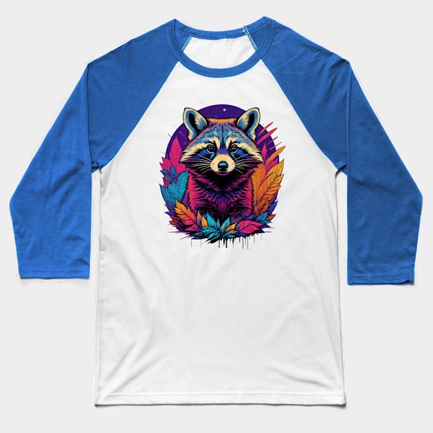 Raccoon Vibes Baseball T-Shirt by Dürer Design